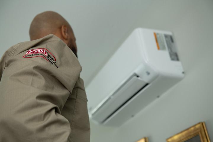 HVAC outdoor unit condenser technician