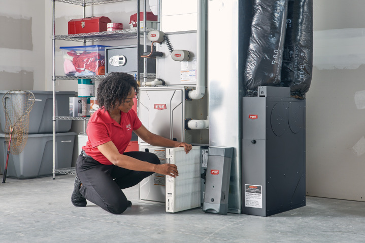 Service van and technician